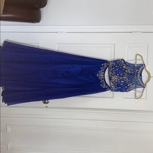 Royal blue two-piece dress, only worn once